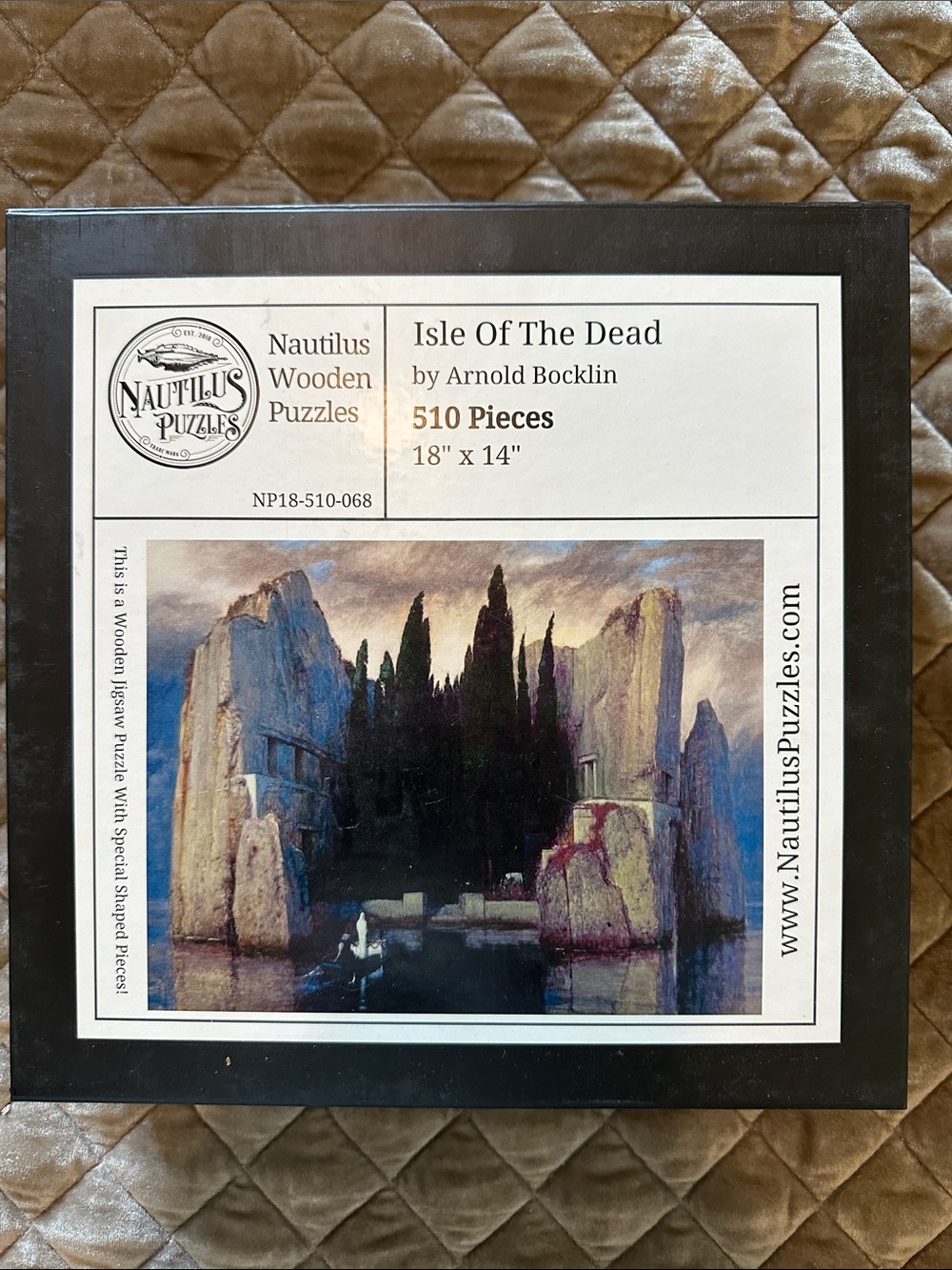 Nautilus 'Isle Of The Dead' Puzzle Print - Blue, Black, Cream